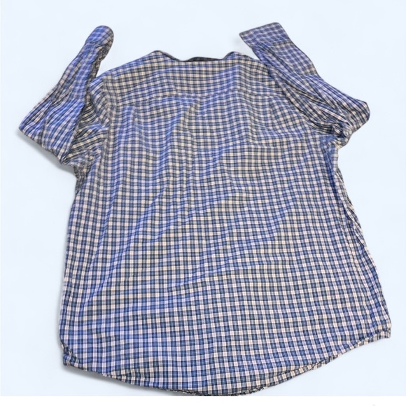 George Blue Casual Button Down Shirt with Plaid Pattern - Picture 2 of 3